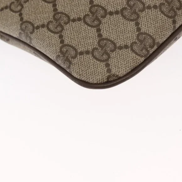 Authentic GUCCI GG Supreme Web Sherry Line Bag PVC Beige Gold 68 02 047 - Picture 4 of 16